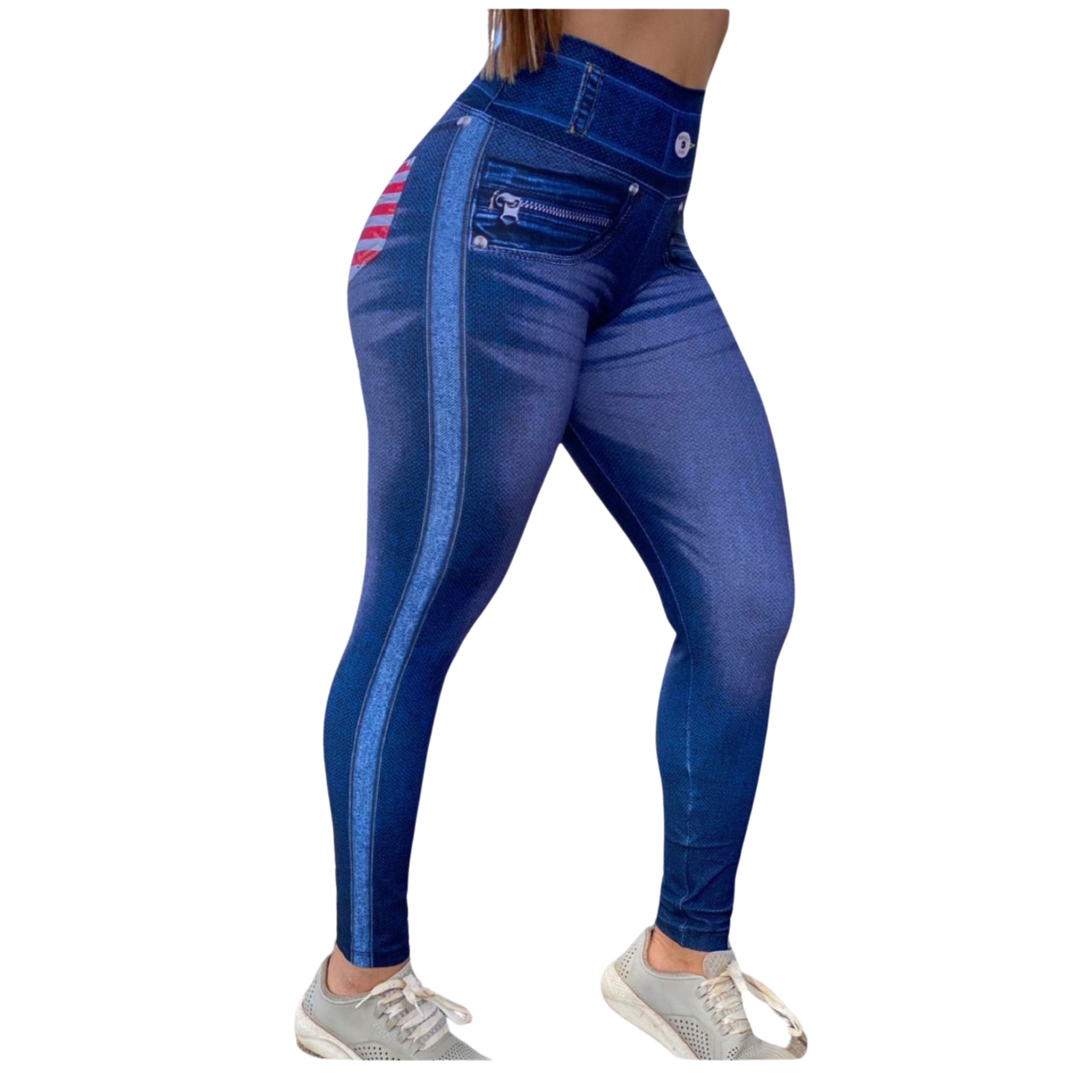 Patriotic Denim Leggings - One Size (Fits 0-12 US)