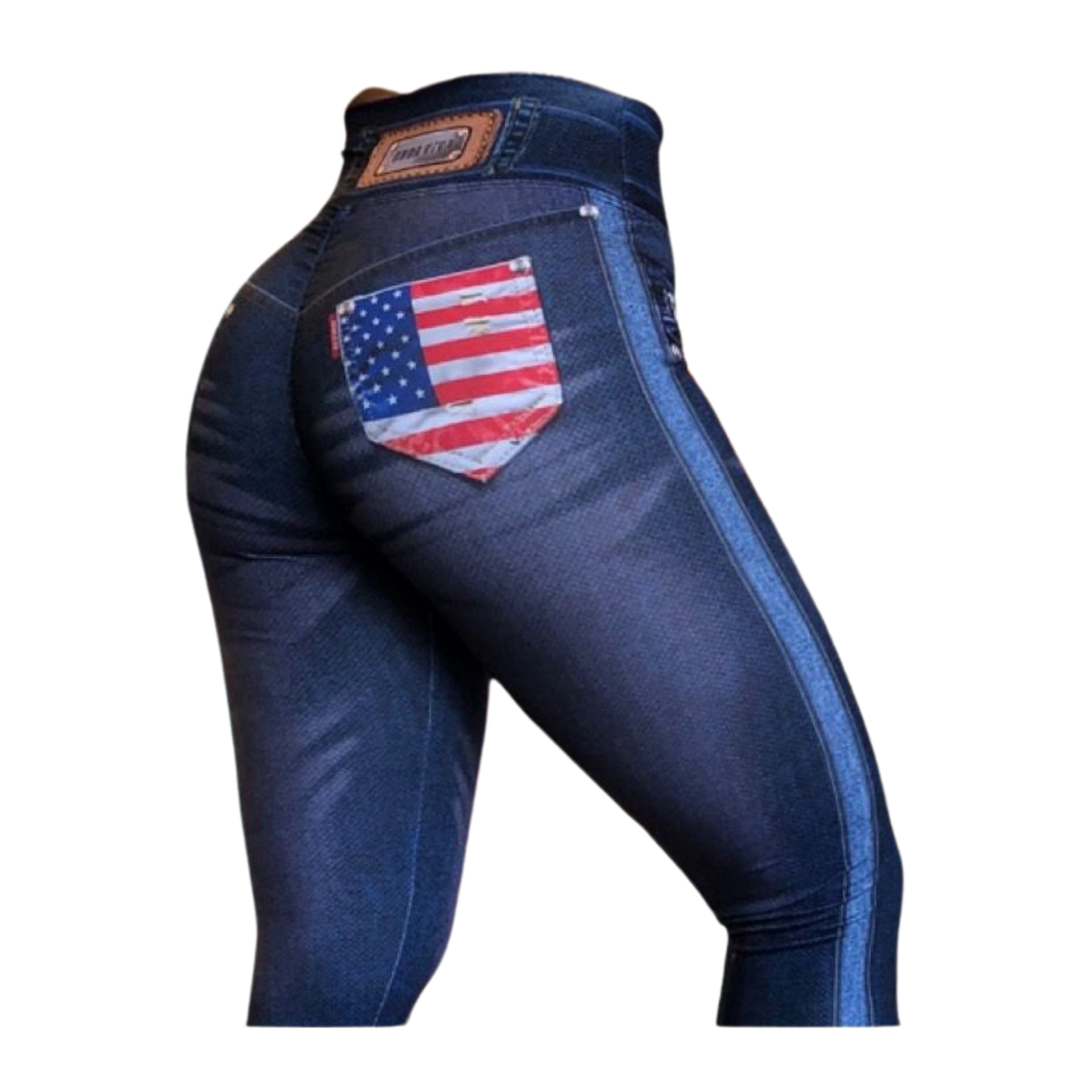 Patriotic Denim Leggings - One Size (Fits 0-12 US)