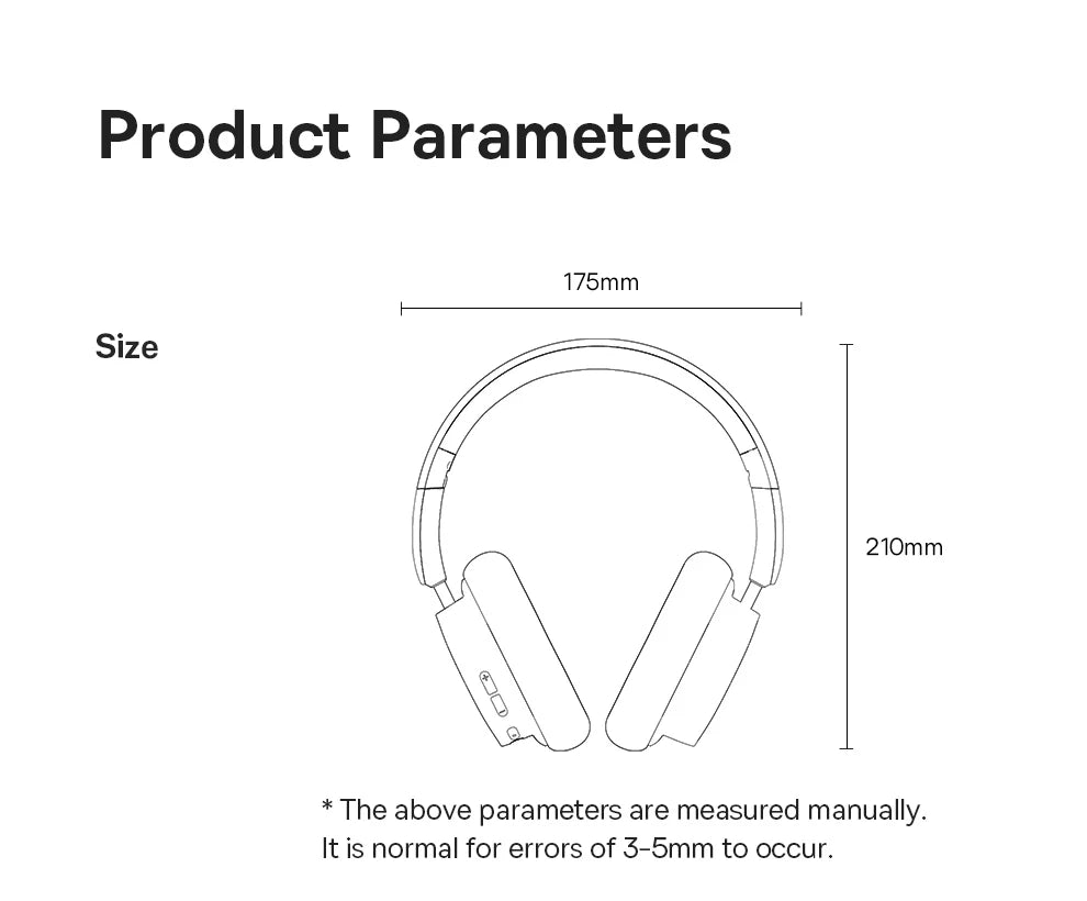 Wireless/Bluetooth Headphone 3D Spatial Audio - Baseus - Bowie D05